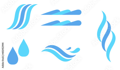 Fototapeta Naklejka Na Ścianę i Meble -  water icon set isolated on white. river icon set