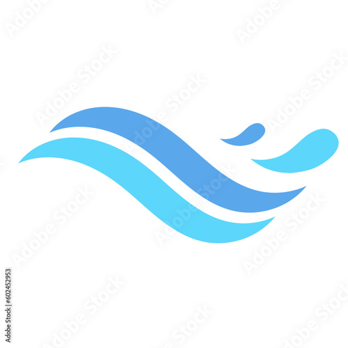 wave water icon. isolated on white