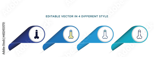 icon in 4 different styles such as filled, color, glyph, colorful, lineal color. set of vector for web, mobile,