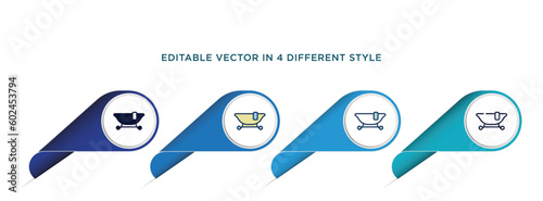 icon in 4 different styles such as filled, color, glyph, colorful, lineal color. set of vector for web, mobile,