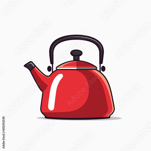 Vector illustration of kettle isolated