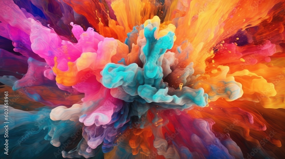 Dynamic Dye Explosion Background