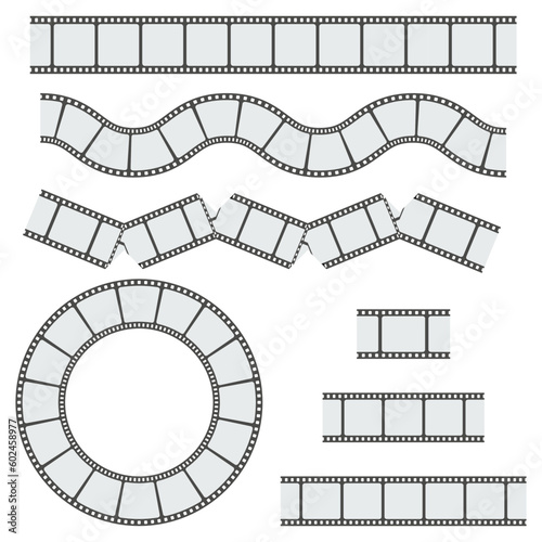 Filmstrip, great design for any purposes. Photo frame. Vector illustration.