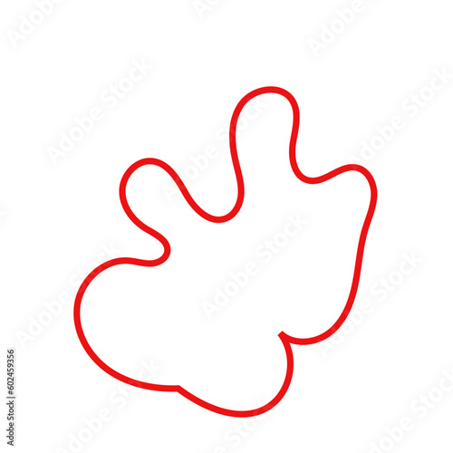 Wallpaper Mural Red Abstract Shapes Outline Torontodigital.ca