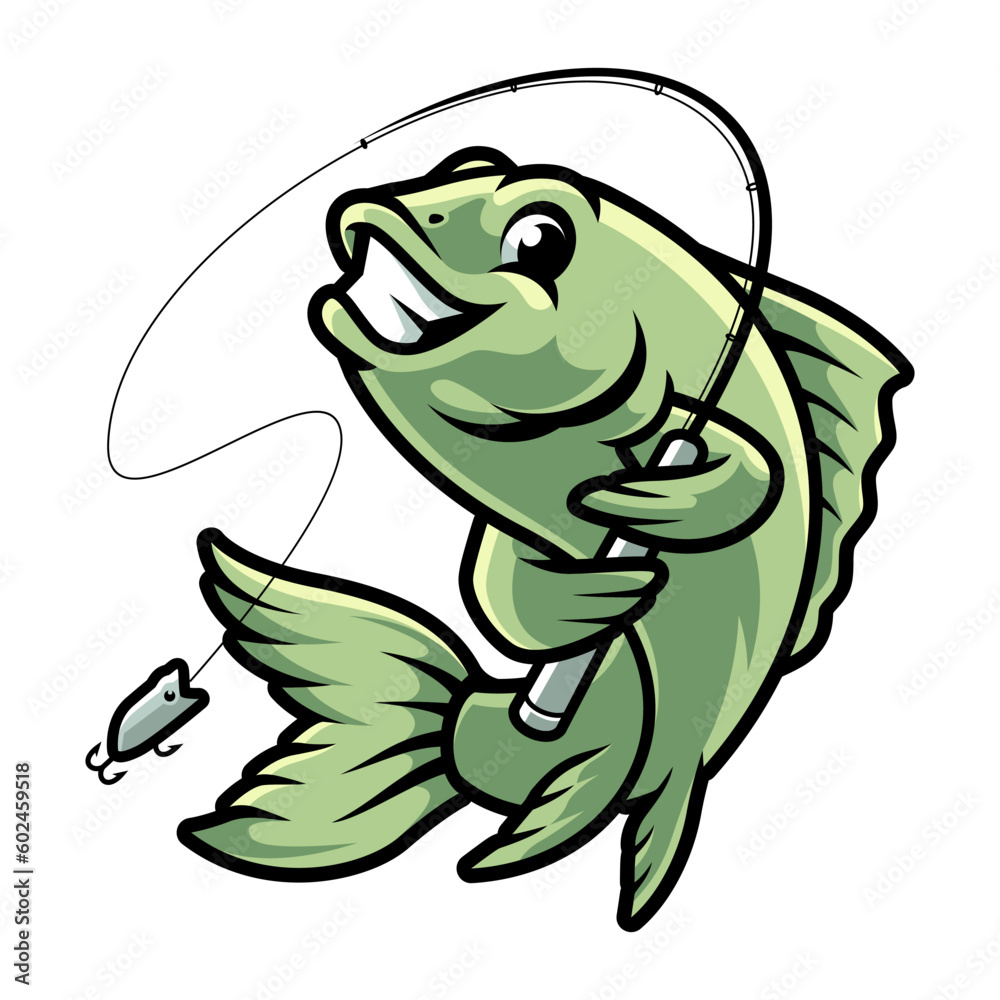 FISH CARTOON FISHING ILLUSTRATION DESIGN FISH CARTOON FISHING ILLUSTRATION DESIGN