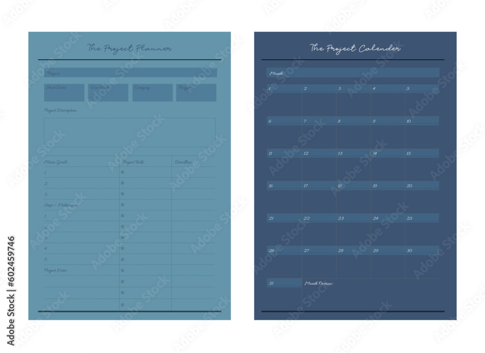 The Product Evaluation and the priority Planner. Minimalist planner template set. Vector illustration. The Product Evaluation and the priority Planner. Minimalist planner template set. Vector illustration.