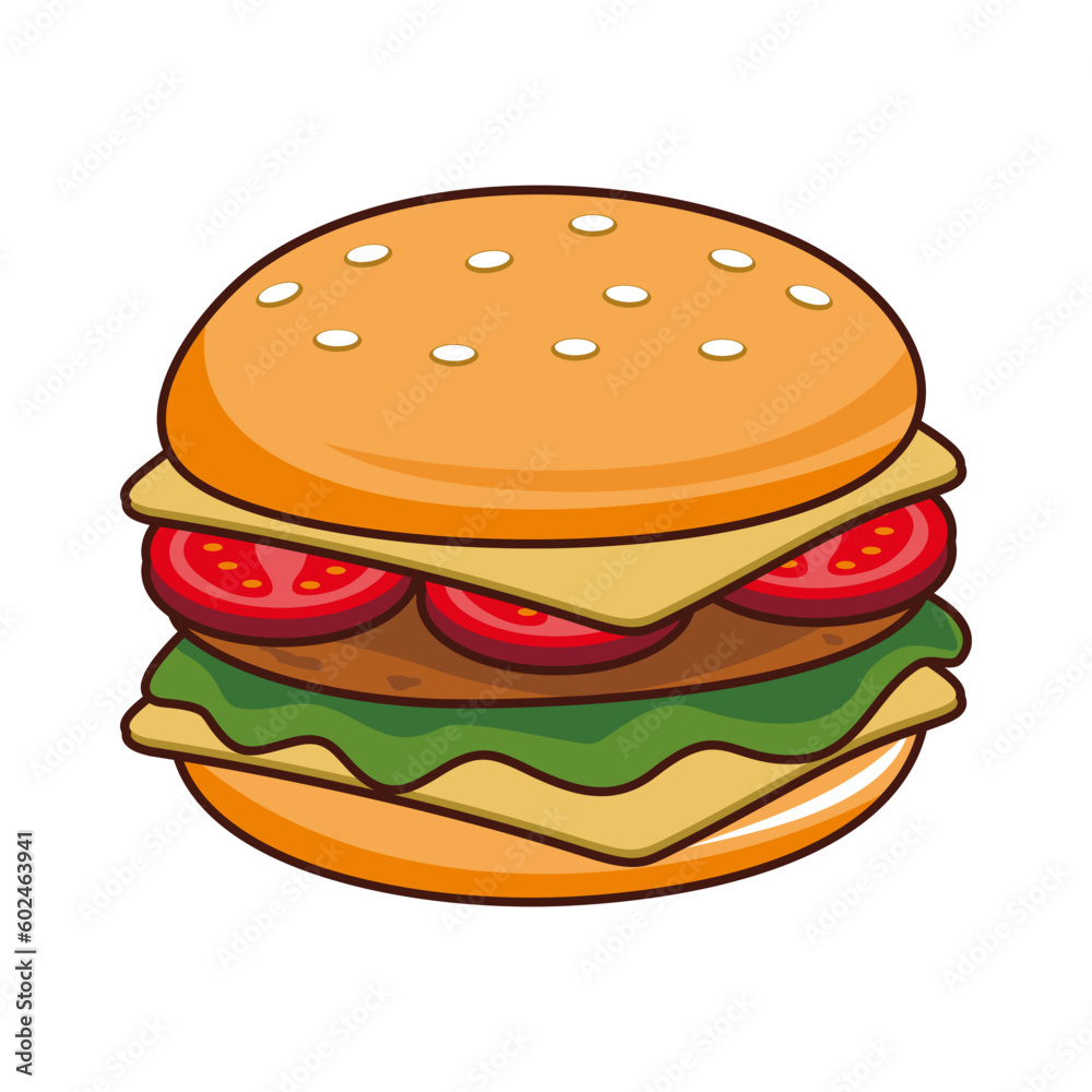 Burger Vector Illustration Burger Vector Illustration