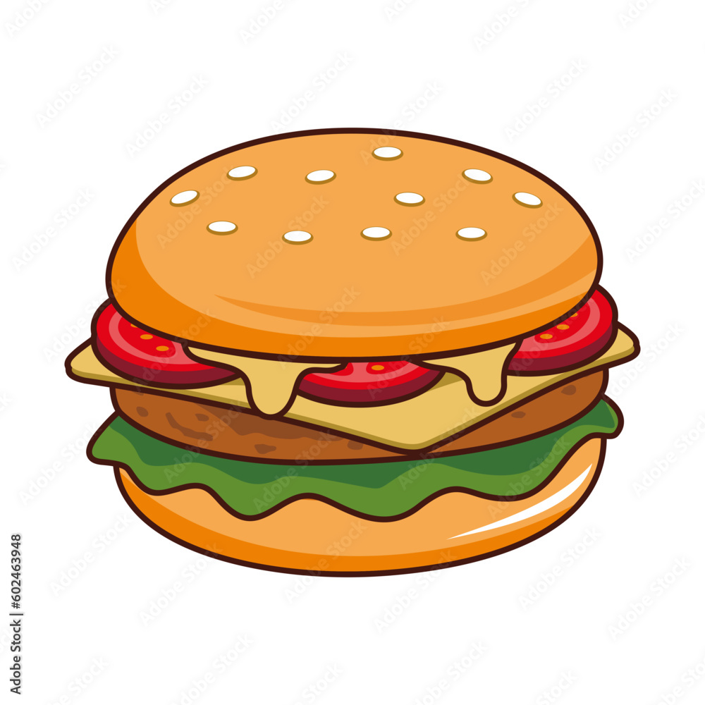 Burger Vector Illustration Burger Vector Illustration