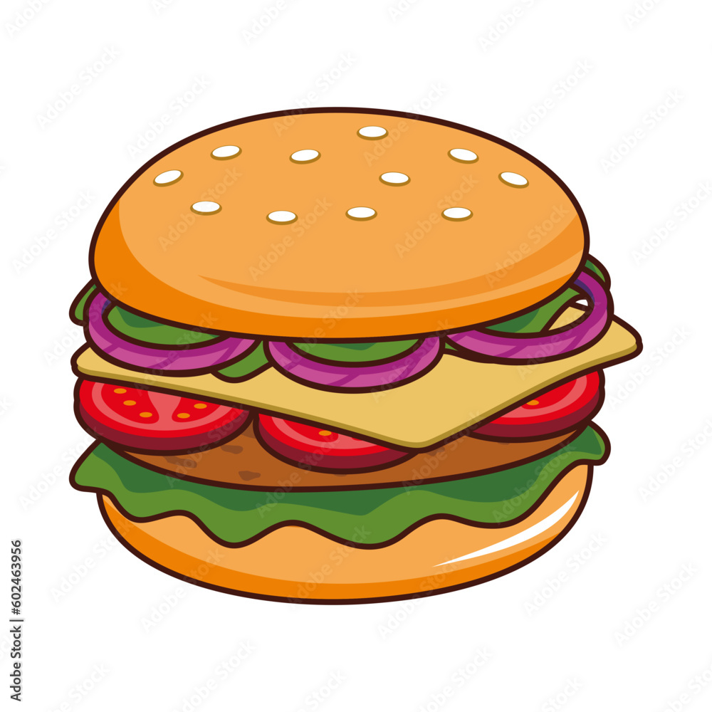 Burger Vector Illustration Burger Vector Illustration