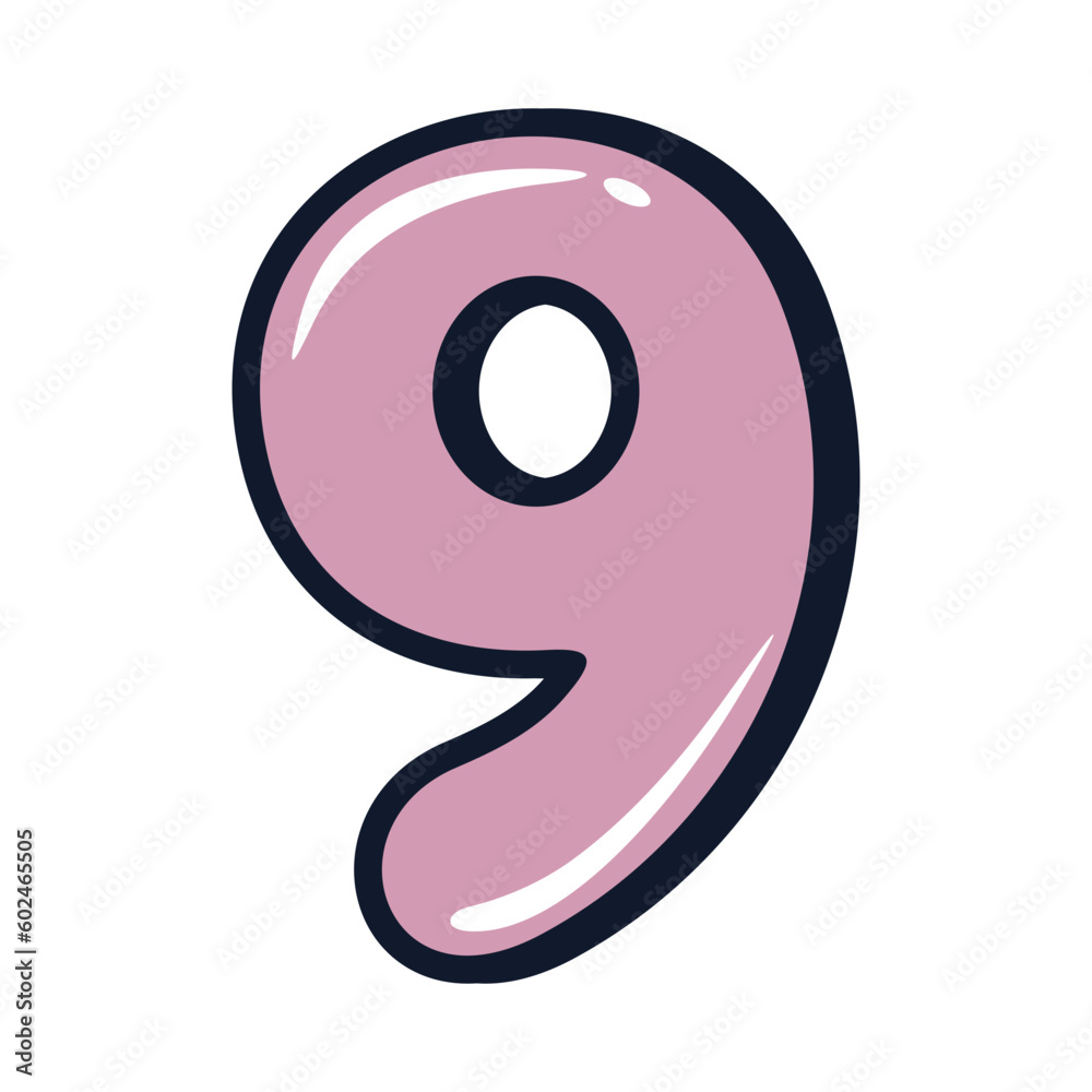 Number 9 Vector Number 9 Vector
