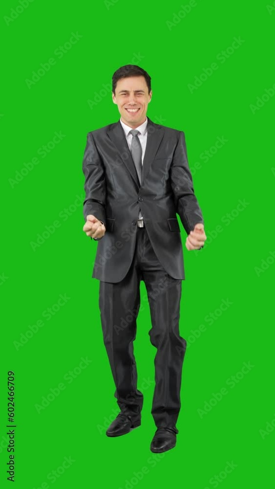 Man in suit pointing at camera. Chroma key Man in suit pointing at camera. Chroma key