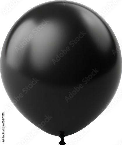 Black balloon isolated. Generative AI.