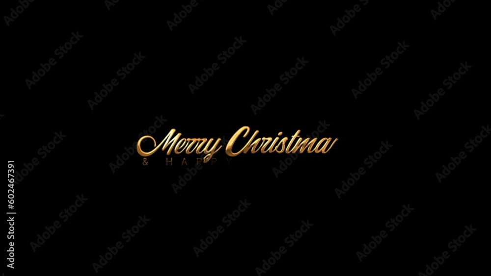 Merry christmas and happy new year, Handwritten Animated Text in Gold Color - 4K motion graphics animation Merry christmas and happy new year, Handwritten Animated Text in Gold Color - 4K motion graphics animation