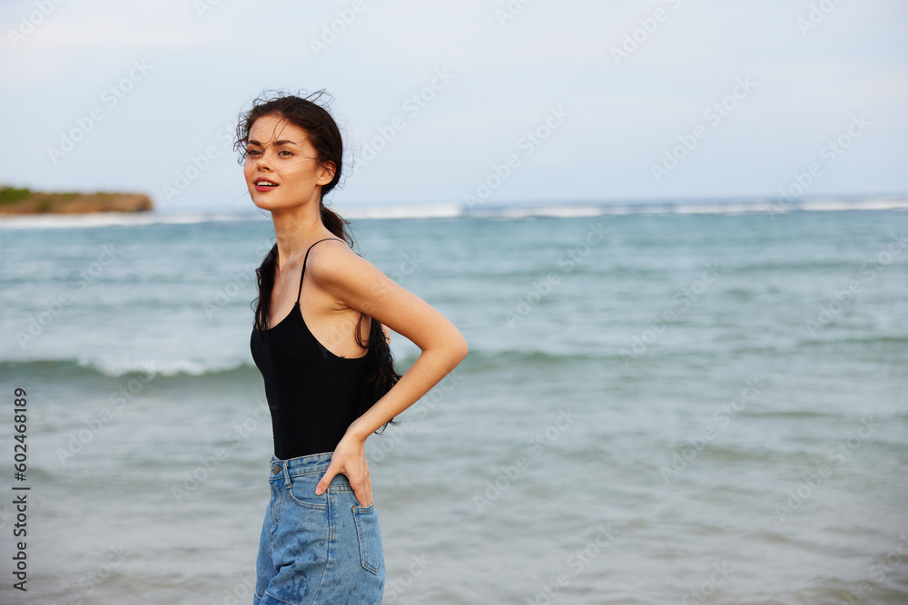 sand woman ocean vacation summer lifestyle sunset beach smile sea freedom sand woman ocean vacation summer lifestyle sunset beach smile sea freedom