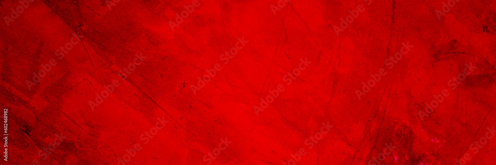 Obraz premium Red textured concrete wall background. Dark edges