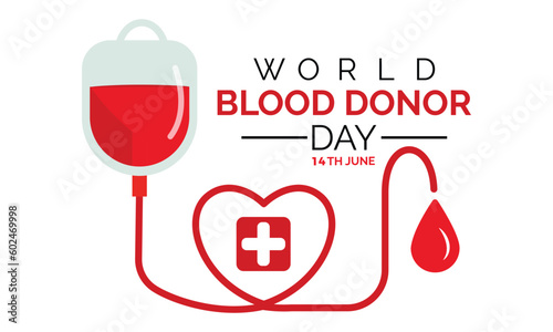 Blood Donation. 14th June World Blood Donor Day template. Banner design template Vector illustration background design.