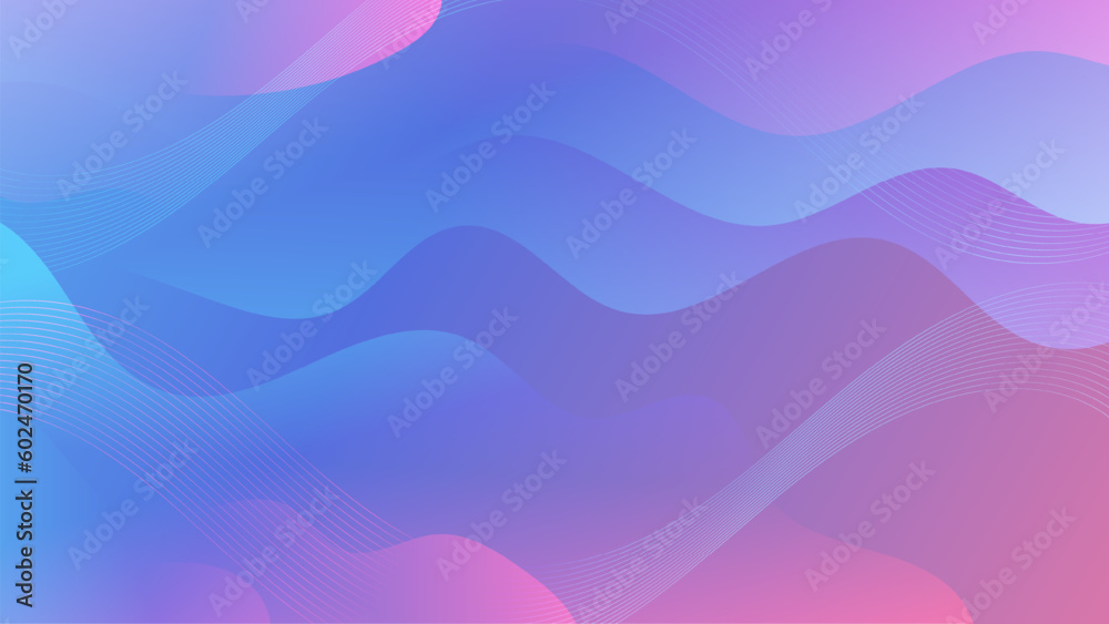 Abstract Blue and Purple liquid background. Modern background design. gradient color. Dynamic Waves. Fluid shapes composition. Fit for website, banners, wallpapers, brochure, posters