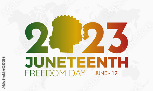 2023 Concept Juneteenth african freedom celebration vector illustration template