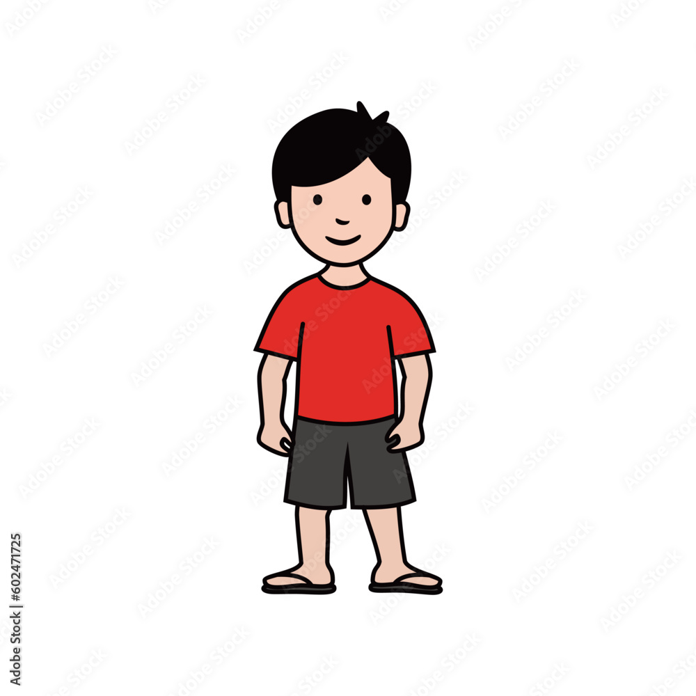 Family kids girl boy vector character Family kids girl boy vector character