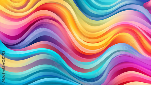 Generative AI, A vibrant abstract pattern in rainbow colors