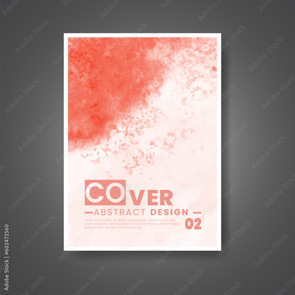 Fototapeta premium Cover template with watercolor background. Design for your cover, date, postcard, banner, logo.