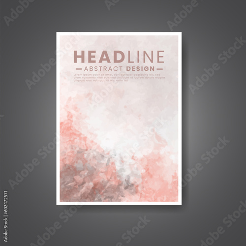 Cover template with watercolor background. Design for your cover, date, postcard, banner, logo.