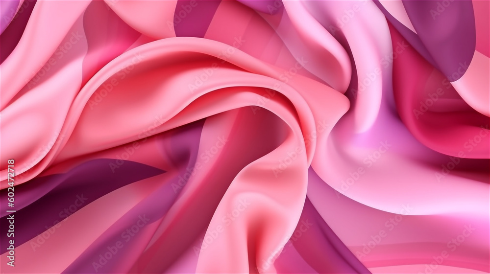 Fototapeta premium Generative AI, Pretty in Pink - Abstract Pattern for Fashion and Beauty