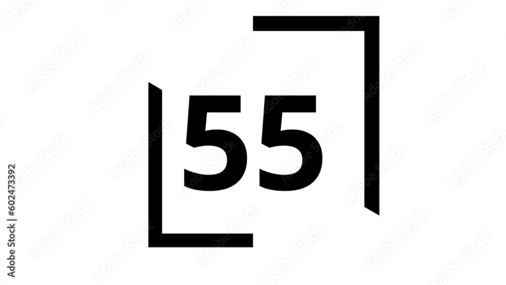 1 minute countdown timer animation with loading twin square effect in white background. Can be edited to 30 seconds, 15 seconds, 10 seconds, and 5 seconds.