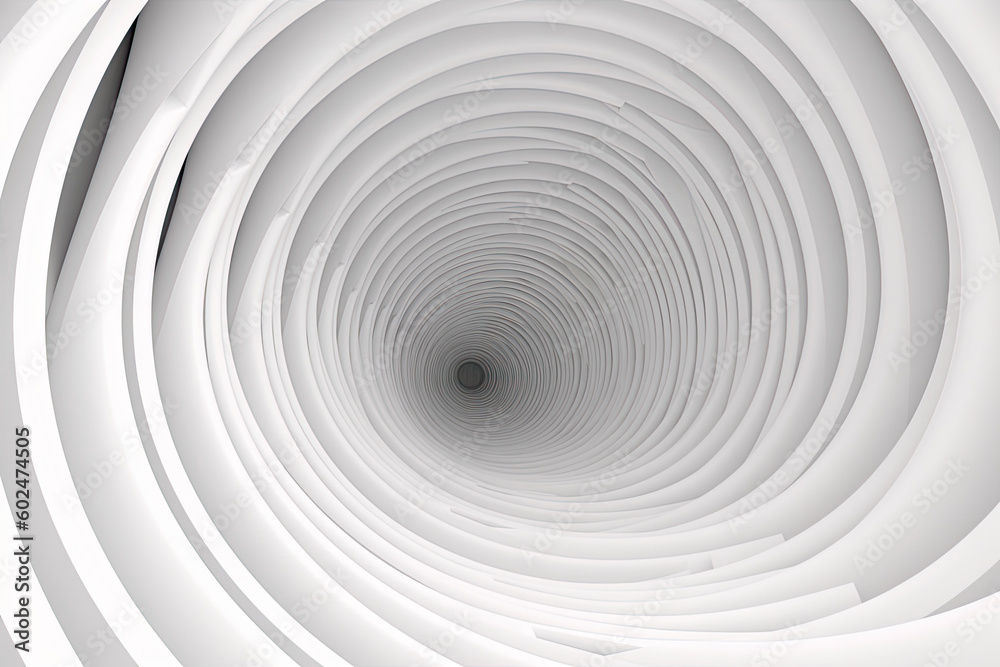 3d rendering, abstract futuristic background. White spiral tunnel. 3d rendering, abstract futuristic background. White spiral tunnel.