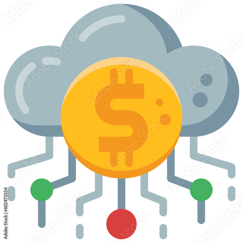 digital currency flat icon