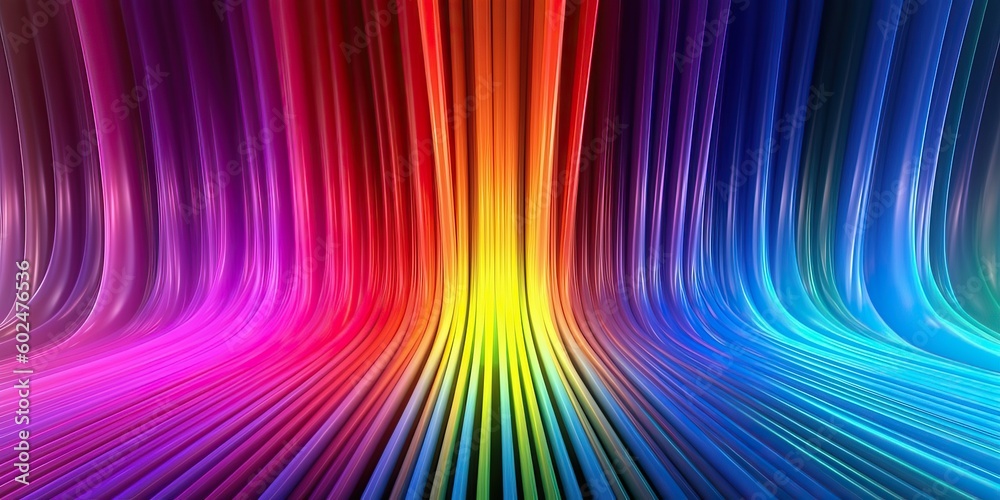 Naklejka premium Vibrant technology neon colorful background, generative ai