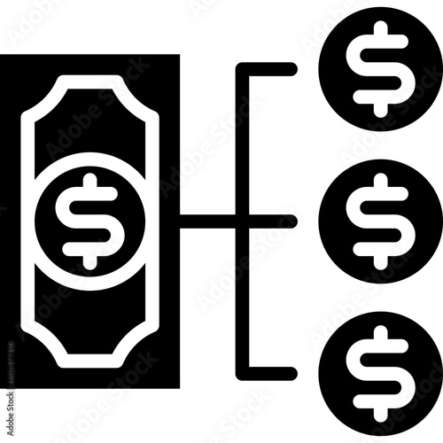 money management solid icon