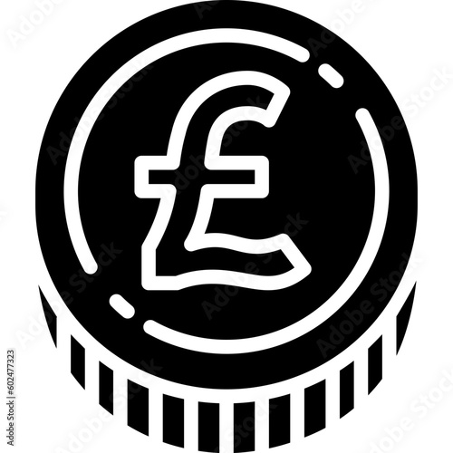 pound coin solid icon