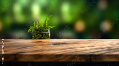 background cenary table wooden IA