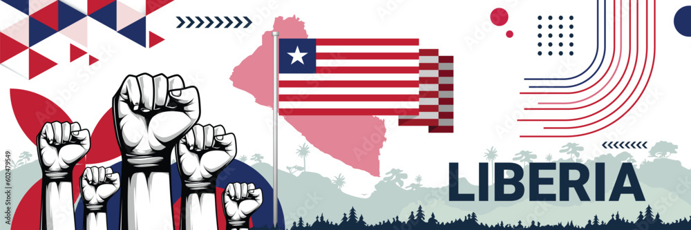 Celebrate Liberia independence in style with bold and iconic flag colors. raising fist in protest or showing your support, this design is sure to catch the eye and ignite your patriotic spirit! Celebrate Liberia independence in style with bold and iconic flag colors. raising fist in protest or showing your support, this design is sure to catch the eye and ignite your patriotic spirit!