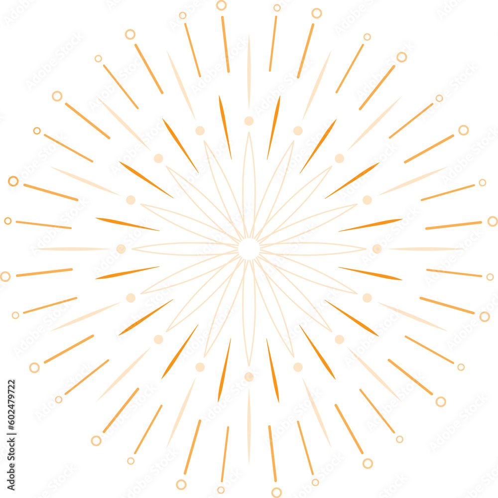 Fototapeta premium Abstract firework isolated on transparent background.