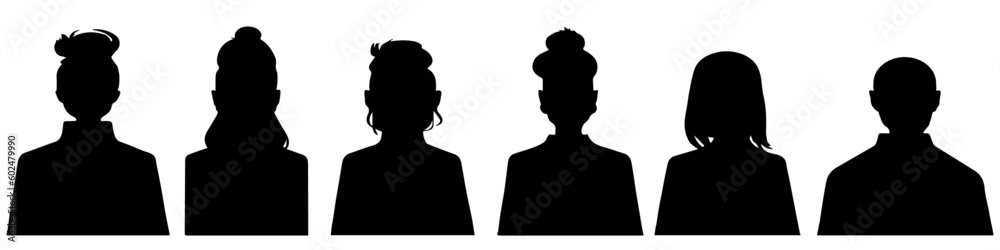 Avatar icon. Profile icons set. Male and female avatars. Vector illustration