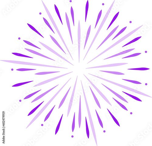 Abstract firework isolated on transparent background.
