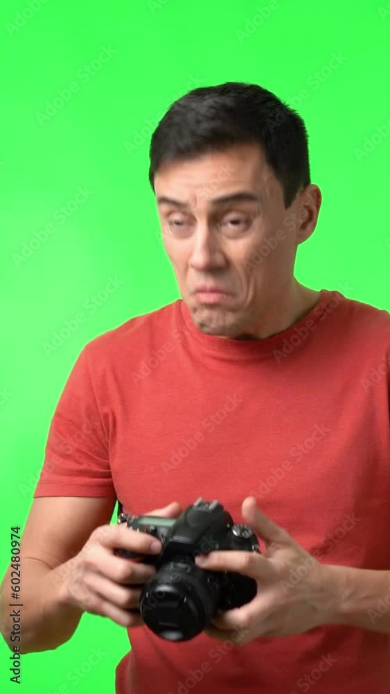 Novice photographer using photo camera wrong on photoshoot Novice photographer using photo camera wrong on photoshoot