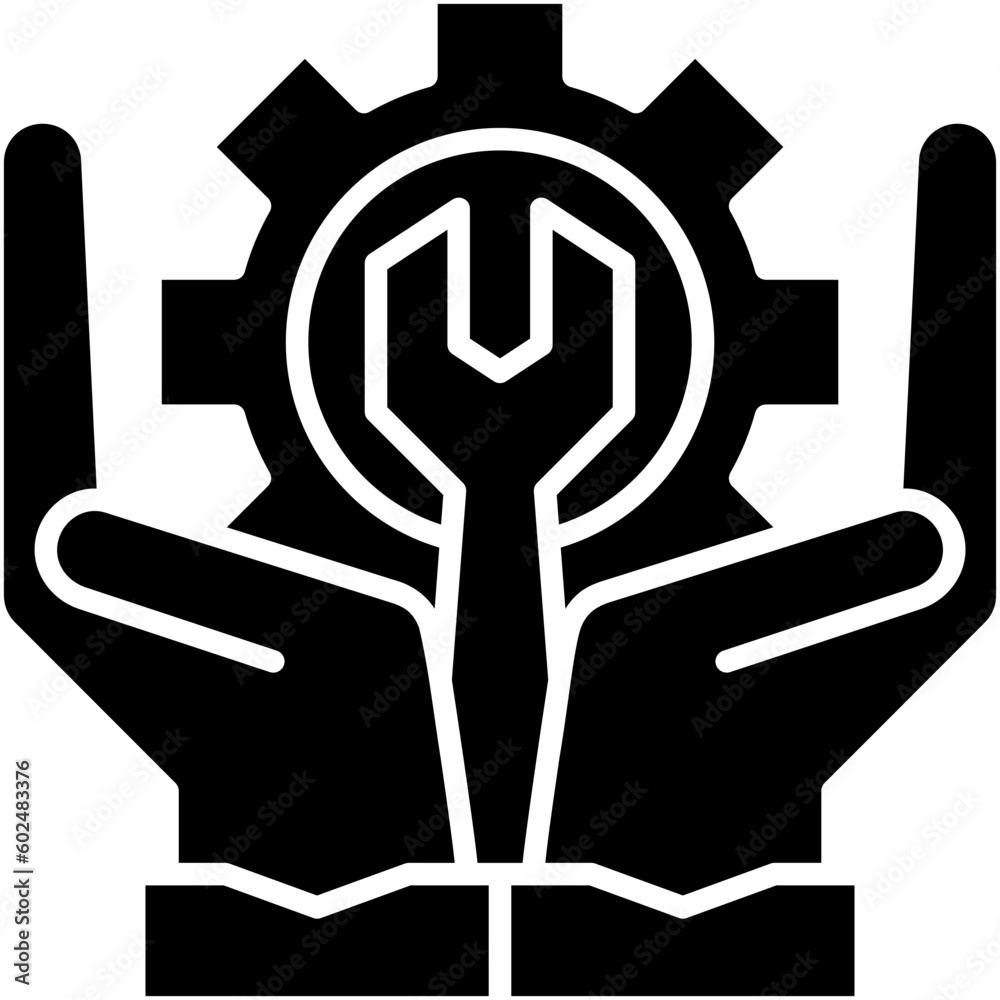 Technical Support Icon. Customer Help Service Symbol Stock Illustration. Vector Solid Icons For UI Web Design And Presentation Technical Support Icon. Customer Help Service Symbol Stock Illustration. Vector Solid Icons For UI Web Design And Presentation