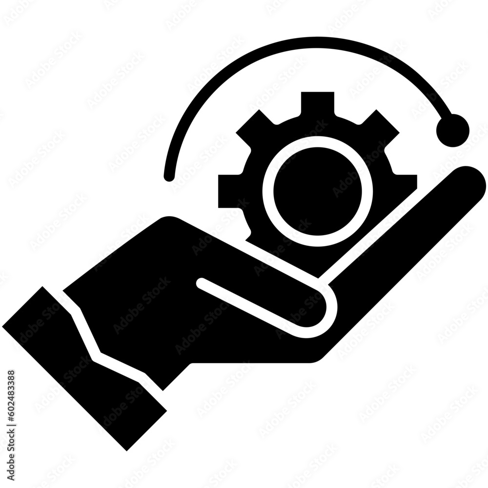 Technical Support Icon. Customer Help Service Symbol Stock Illustration. Vector Solid Icons For UI Web Design And Presentation