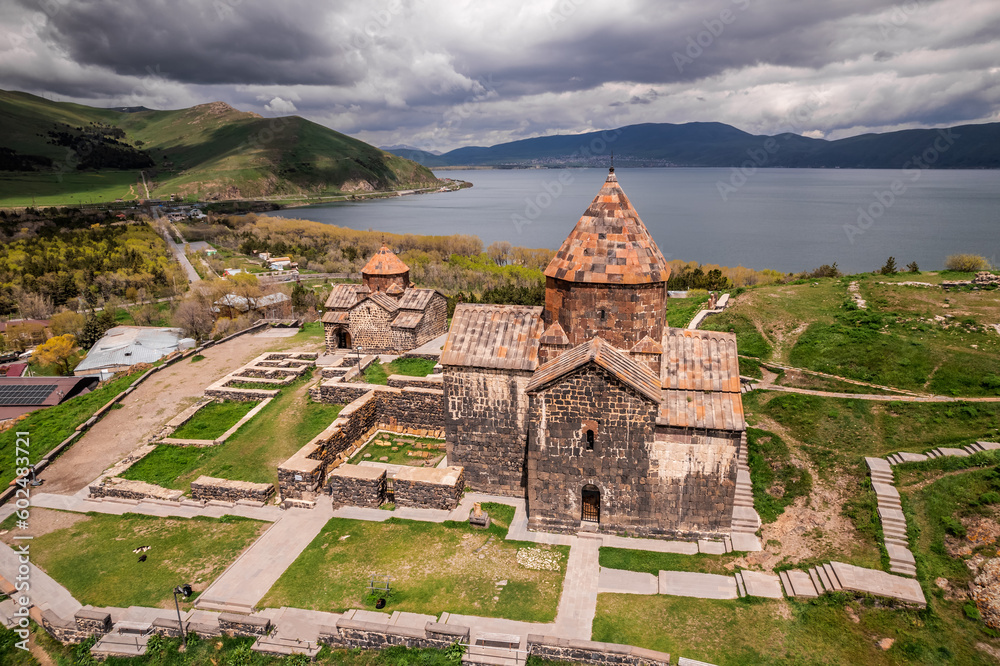 Aerial view of the Armenia landmarks