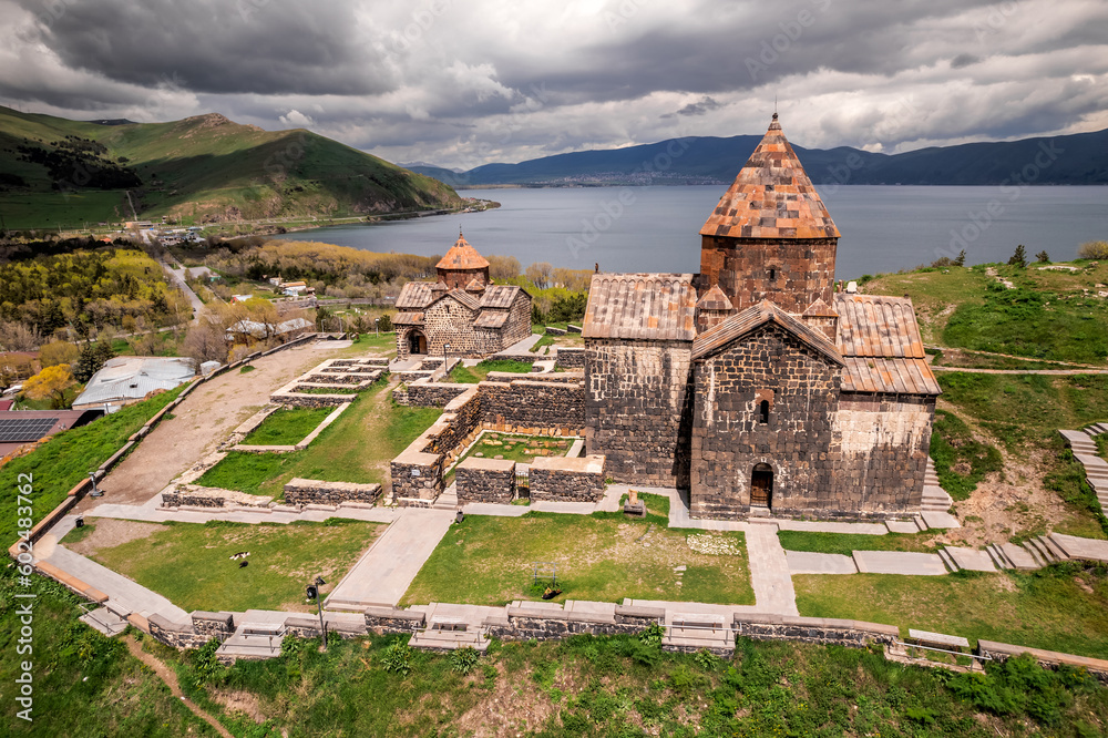 Aerial view of the Armenia landmarks