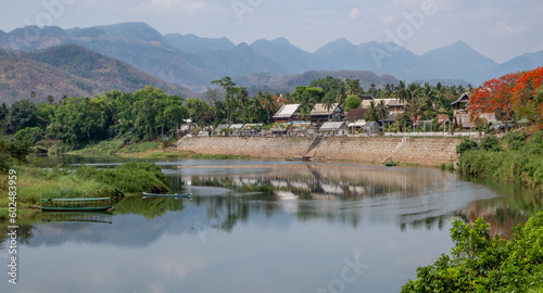 The Nam Khan River as it flows through Luang Prabang in northern Laos