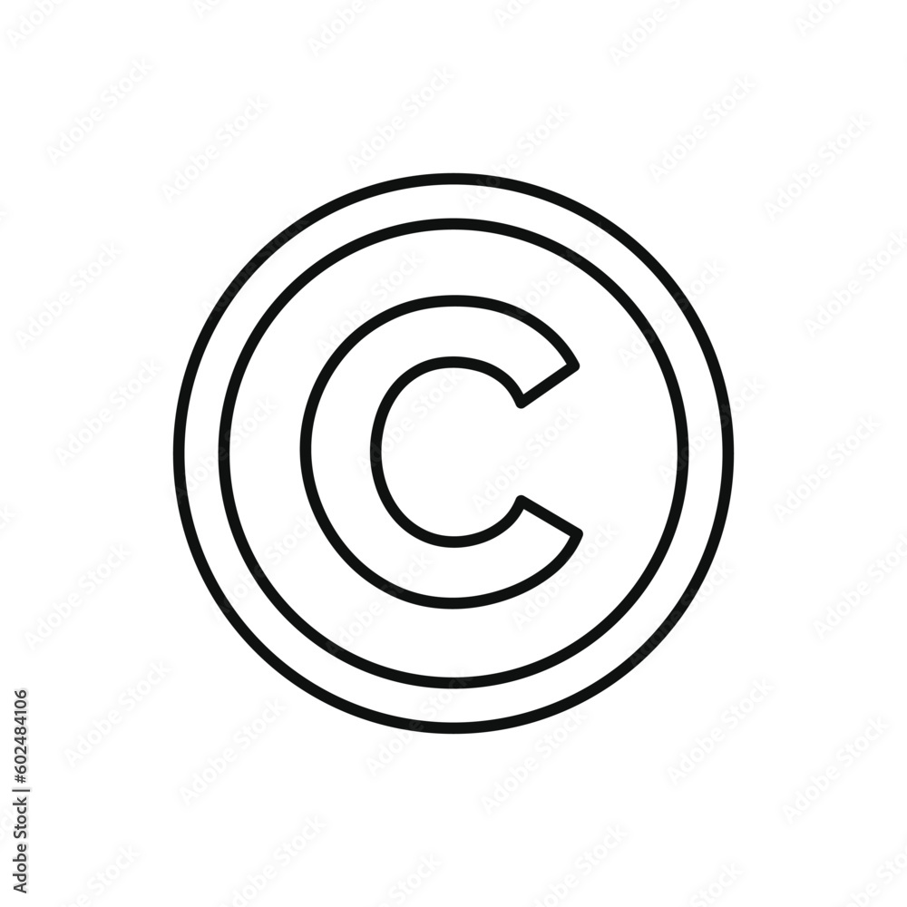 Copyright icon isolated on white background Copyright icon isolated on white background
