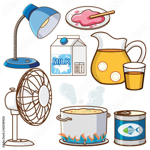 Set of element in simple style cartoon