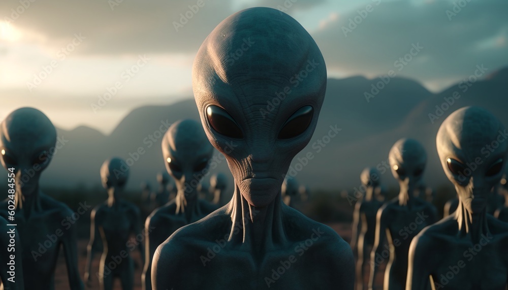 Portrait of an alien, generative AI. Portrait of an alien, generative AI.
