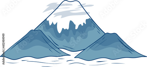 Mountain Flat Vector
