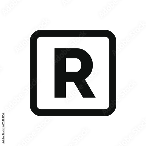 Register mark icon isolated on white background