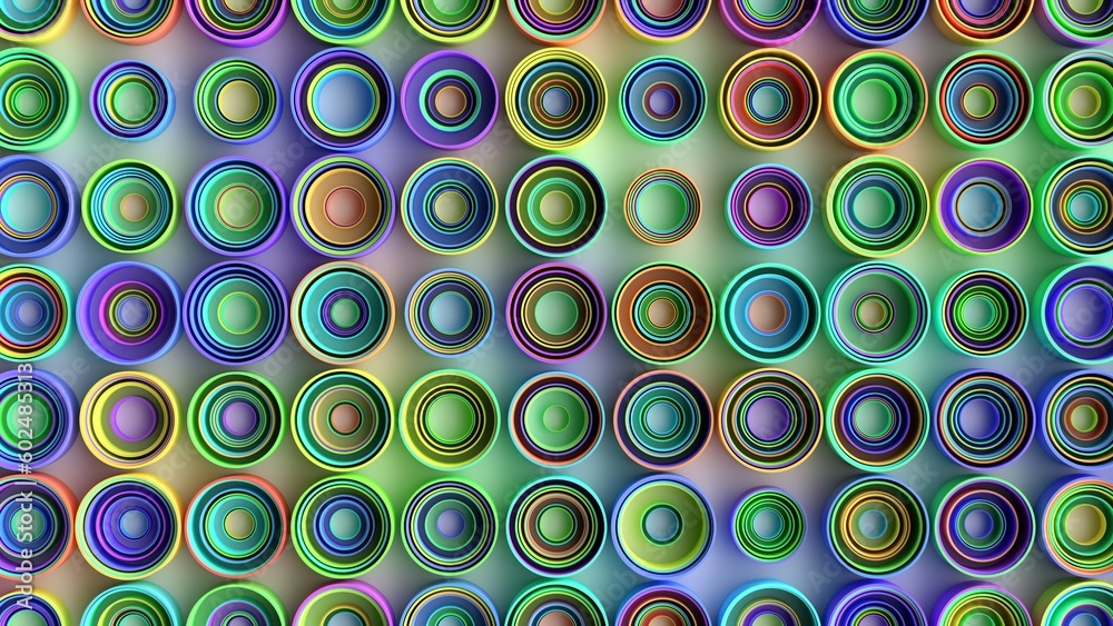 Colorful cylinder seamless pattern. Seamless tile able repeating 3D rendering texture. Colorful cylinder seamless pattern. Seamless tile able repeating 3D rendering texture.